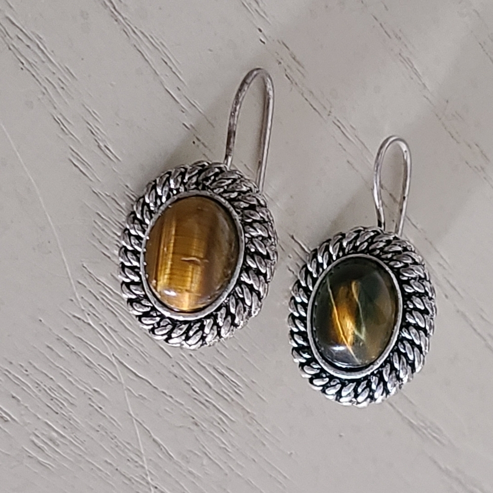 Avon Vintage Tigers Eye Earrings